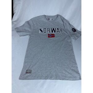 Scandinavian Explorer Norway T-Shirt Mens Large Gray Cotton Graphic Souvenir Tee